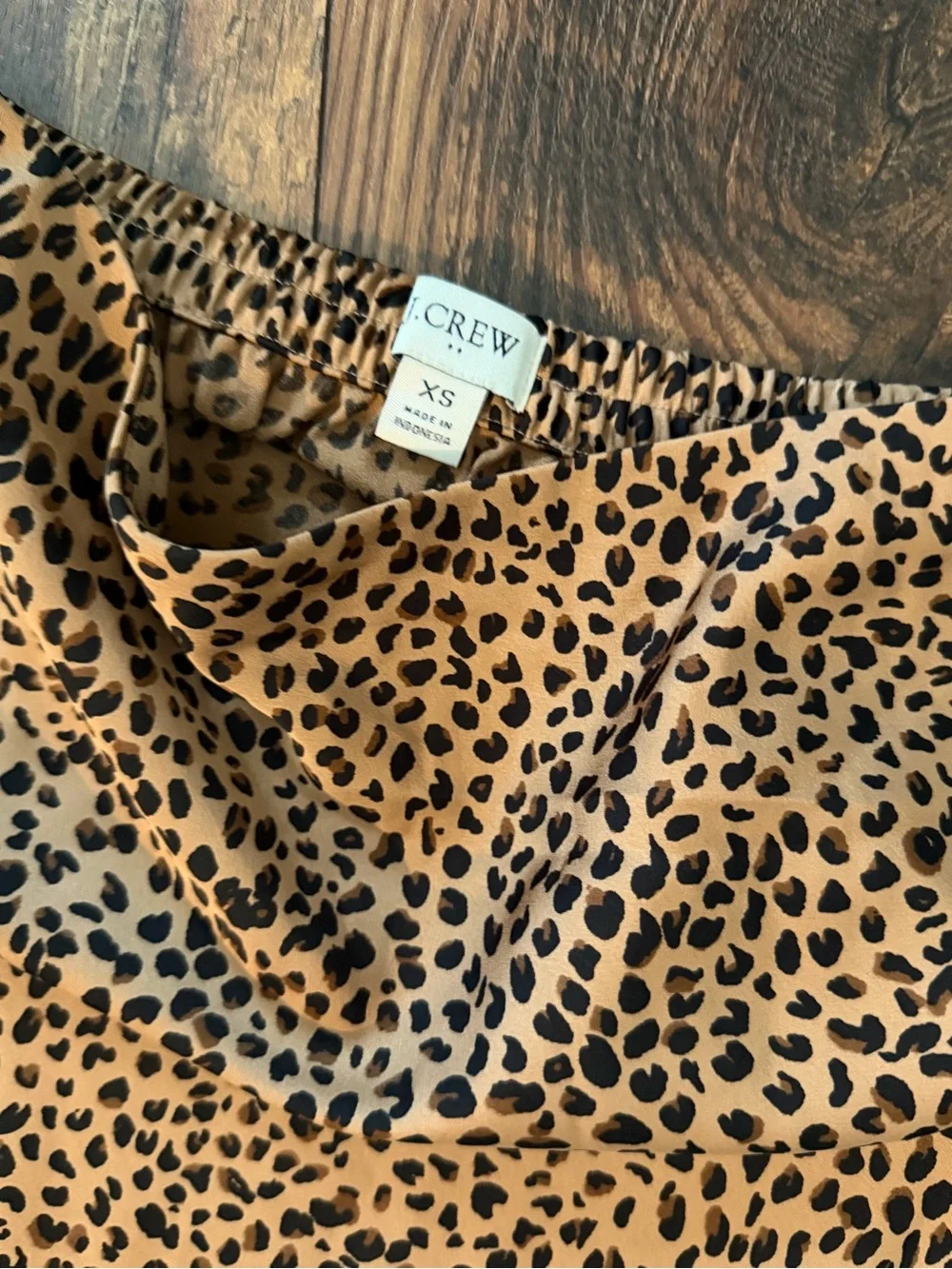 J. Crew Leopard Print Midi Skirt - Tan & Black